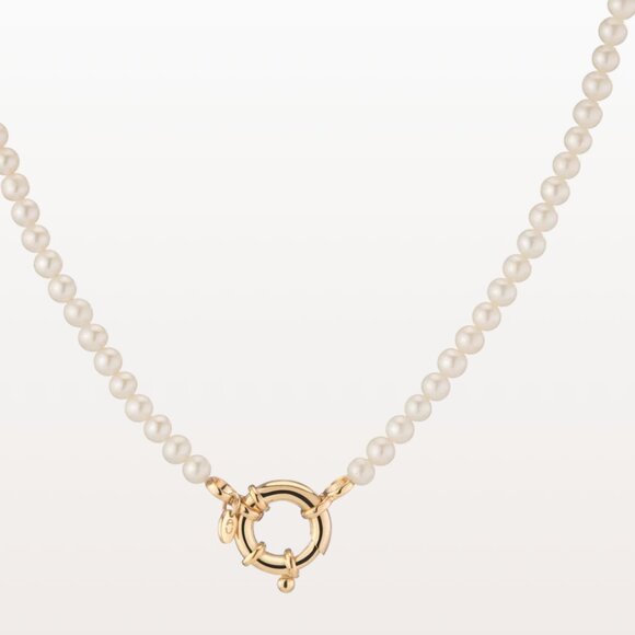 Aurate Pearl Aura Beaded Necklace Yellow Gold, Vermeil Rate - Picture 6 of 6